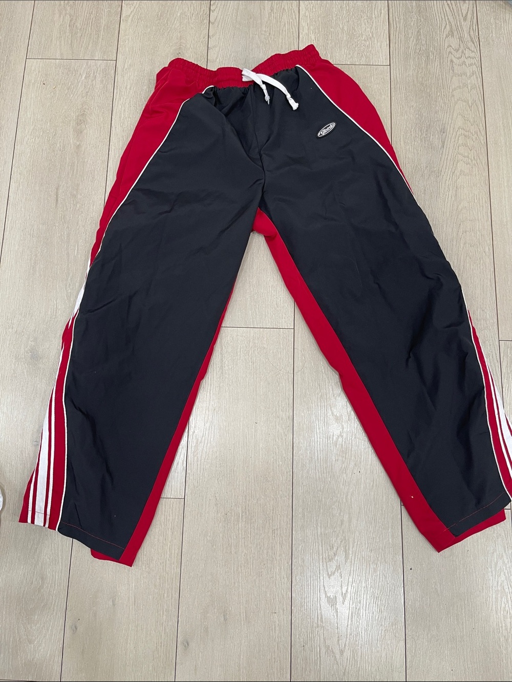 Women Red and Black Athletic Track Pants